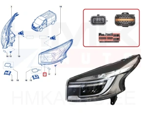 Headlight left LED OEM Renault Trafic 2018-21