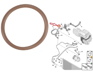 Прокладка трубки кондиционера 16,1x1,6 OEM Jumper/Boxer/Ducato 2006-