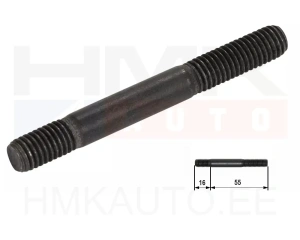 Goujon fileté OEM Citroen/Peugeot/Fiat/Iveco M8x1,25-16/55