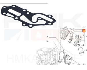 Oil filter housing gasket OEM Jumper/Boxer/Ducato 3,0HDi 06-