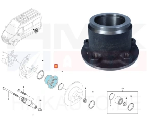 Ступица задняя Renault Master 2,3DCI 2010- FWD