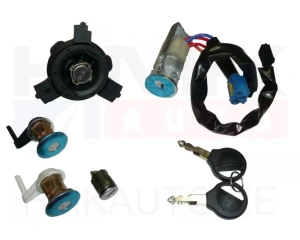 Kit de cylindre de serrure avec commutateur d'allumage Peugeot 206