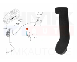 Poignée de porte coulissante intérieure gauche OEM Master 10- / Trafic 14-
