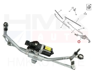 Трапеция стеклоочестителей с мотором OEM Berlingo/Partner 2018-