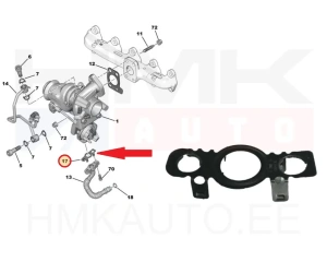 Joint retour d'huile de turbo OEM Citroen/Peugeot 1,5BlueHDI DV5R