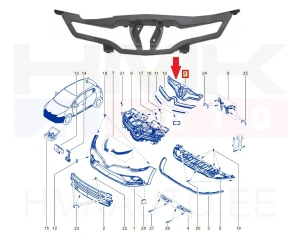 Рамка решетки радиатора OEM Renault Clio IV 2016-