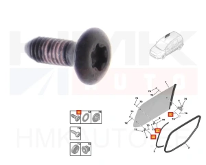 Küljeklaasi kinnituspolt OEM Partner/Berlingo 08-