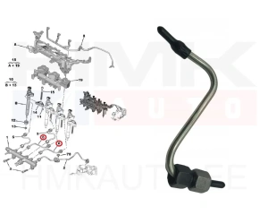Conduite à haute pression, injection OEM Citroen/Peugeot 2,0HDI  1.& 3. cyl.