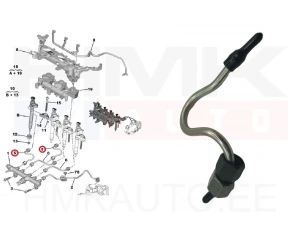 Pihusti toru OEM Citroen/Peugeot 2,0HDI/2,2HDI EURO6 (2. ja 4. silinder)
