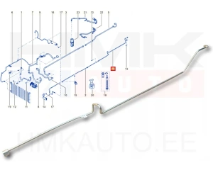 Ilmastointi putki takana, korkea paine OEM Renault Trafic III 2014-  (R134A)
