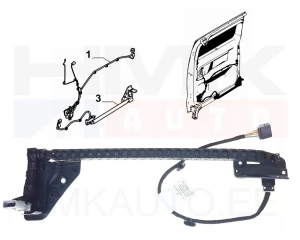 Sliding door wiring kit with guide, right lower OEM Jumpy/Expert/Scudo/Proace 2016-