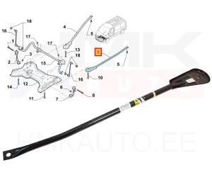 Subframe support rod left OEM Renault Trafic II,III