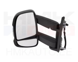 Rear view mirror left electric Jumper/Boxer/Ducato 06- (long arm, temp.sensor, W16W)