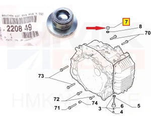 Bouchon d'huile supérieur pour transmission automatique OEM Citroën/Peugeot AM6/AM8 boîte automatique