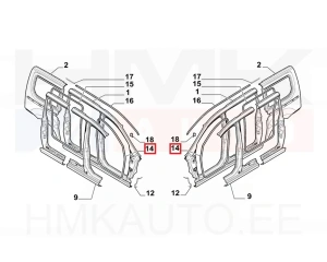 Door entry seal, front door OEM Jumpy/Expert/Scudo 2007-