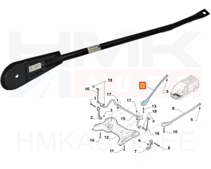 Subframe support rod right OEM Renault Trafic II,III