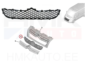 Решетка радиатора OEM Citroen Jumper 2006-
