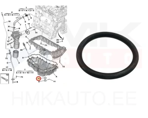 Уплотнительное кольцо маслосливной пробки 30x3,5 OEM Citroen/Peugeot