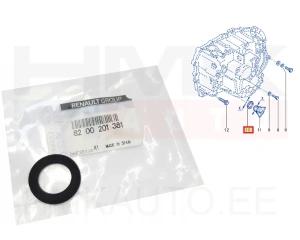 Õlikorgi tihendiseib 18x1,5 OEM Renault/Dacia/Nissan/Opel  man. kastile