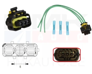 Connecteur capteur de pression carburant Bosch  3-pin