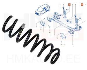 Coil spring , rear OEM Renault Espace V, Scenic IV