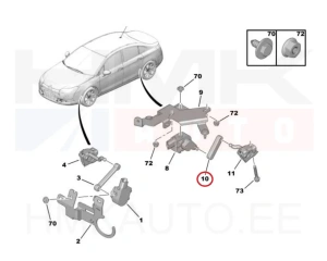 Biellette hauteur des phares, essieu arrière OEM Citroen C5/C6/Peugeot 508