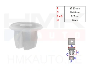 Verhoilukiinnike (ruuviläpivienti) Citroen/Peugeot/Fiat