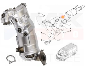 Tahmafilter(DPF/FAP) OEM Fiat Ducato 2,3D 2018- Euro6