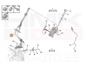 Gear link control cable set OEM Jumper/Boxer 2016-  MLGU6 Euro6 (+StartStop)