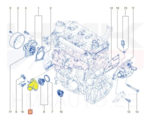 Корпус термостата OEM Renault/Dacia 1,6SCe