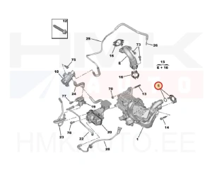 EGR jäähdyttimen tiivistesarja OEM Citroen/Peugeot 2,2BlueHDI 2020-