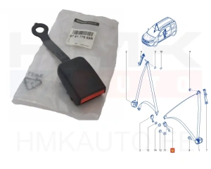 Boucle ceinture de sécurité avante gauche OEM Dacia Dokker/Lodgy