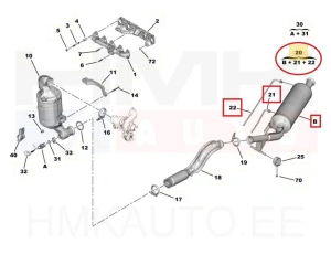 Сажевый фильтр(DPF/FAP) OEM Jumpy/Expert/Proace 1,6BlueHDi DV6F Euro6 2016- 