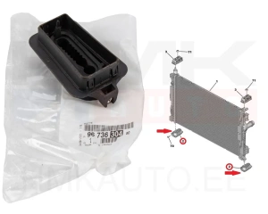 Jäähdyttimen kiinnike alempi OEM Citroen/Peugeot