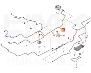 Трубка подачи топлива OEM Renault Trafic 2014-