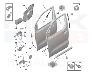 Esiuks vasak OEM Citroen Jumpy/Spacetourer, Peugeot Expert/Traveller 2016-