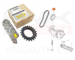 Комплект цепи масляного насоса OEM Renault 1,6DCI R9M