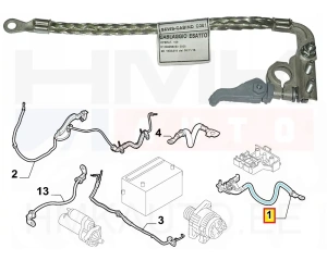 Провода с клеммой АКБ (-) OEM Jumper/Boxer/Ducato 06-