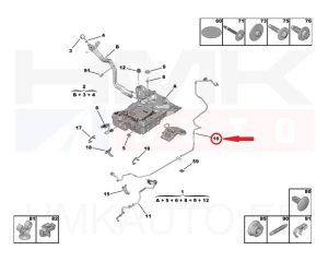 Трубка AdBlue OEM Peugeot 5008