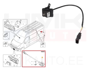 Caméra de recul OEM Renault Master,Opel Movano 2010-