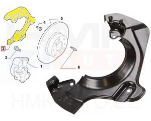 Jarrukilpi , etu vasen OEM Nemo/Bipper/Fiorino