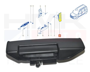 Ukselink liuguksele, välimine vasak OEM Dacia Dokker