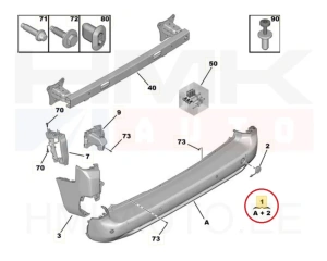 Tagastange keskosa OEM Berlingo/Rifter 2018-  "must" (parkimisabi andurite avadega) 