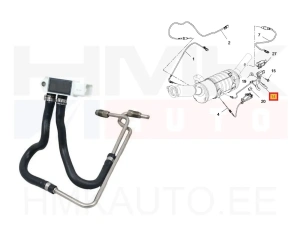 Väljalaskegaaside rõhuandur (koos torudega) OEM Renault Trafic III 1,6DCI 2014-