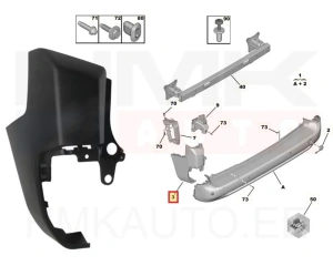 Tagastange nurk vasak OEM Citroen Berlingo/Peugeot Partner 2018-  (lühike , tagaluuk)