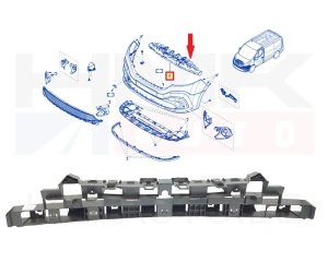 Shock absorber, front bumper OEM Renault Trafic III 2014-