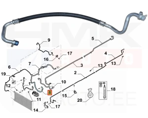 Konditsioneeri toru, madalsurve Renault Trafic III 2014-