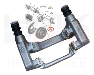 Brake caliper carrier rear right OEM Citroen/Peugeot/Fiat