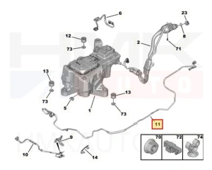 Трубка AdBlue OEM Citroen Berlingo/Peugeot Rifter 2018- (L2)