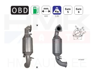 Катализатор Citroen C4 Picasso-Spacetourer/ Peugeot 308, 3008, 508, 5008 1,6THP